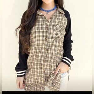 Blue B Sporty Flannel Shacket - Size S